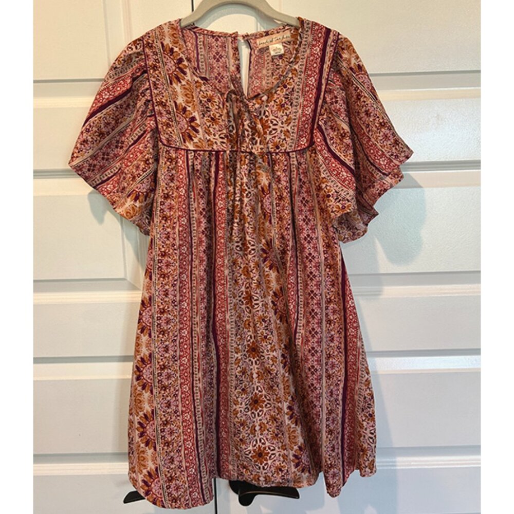 Boho Chic Floral Mini Dress Band Of Gypsies